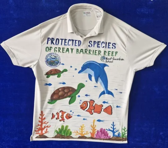 Polo shirt with protected species