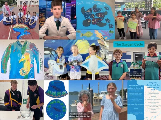 photos of students with their submissions