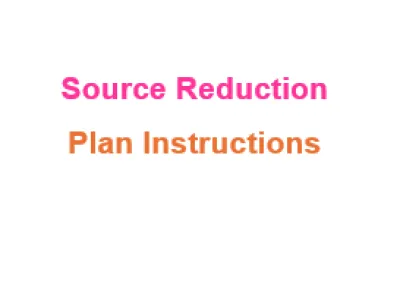 Source Reduction Plan Instructions