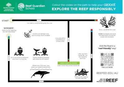 Image of Ozobot Challenge Sheet- Explore the Reef Responsibly