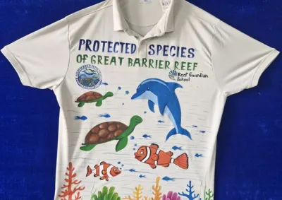 Polo shirt with protected species