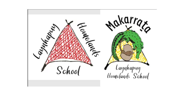 Laynhapuy and Makarrata Homelands Schools logos