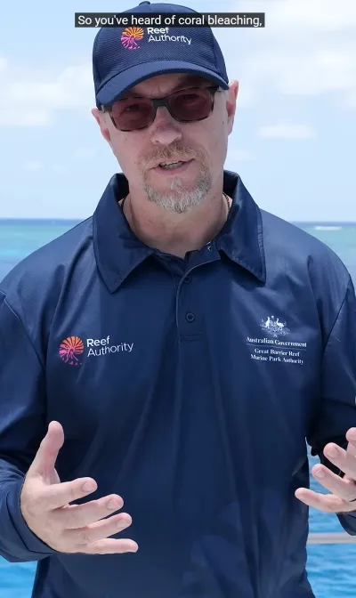 Pic of Chief Scientist - piece to camera about bleaching